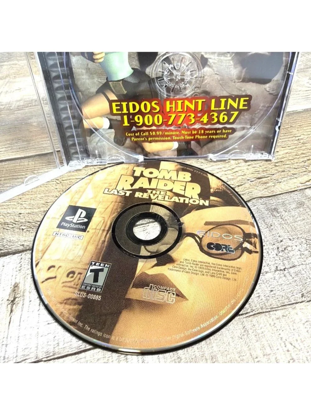 Vintage Black Label Tomb Raider Last Revelation PlayStation PS1 Game Tested READ